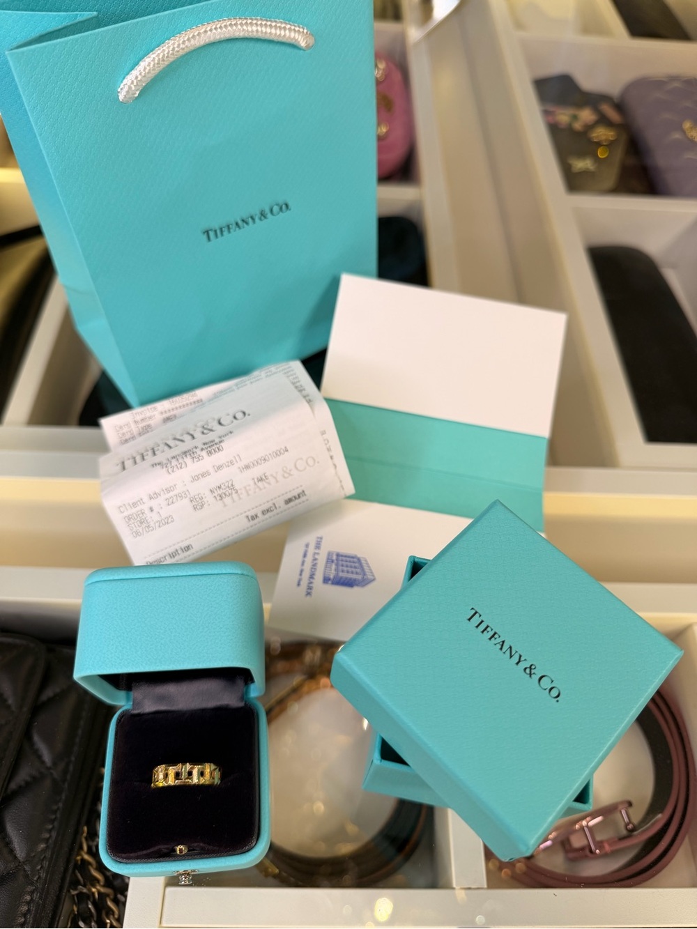 Tiffany & Co. Yellow Gold Men’s Band with Signature Blue Packaging